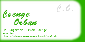 csenge orban business card