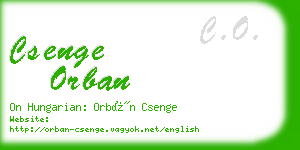 csenge orban business card